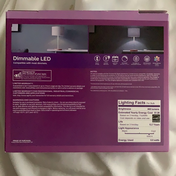 💡NEW PHILIPS Dimmable LED lightbulbs 💡 - Picture 4 of 5